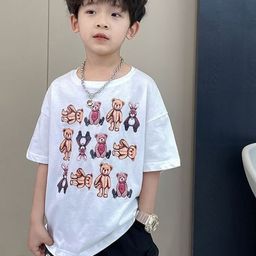 LULU & SKY Boys Printed Organic Cotton Applique T-shirt-image-86