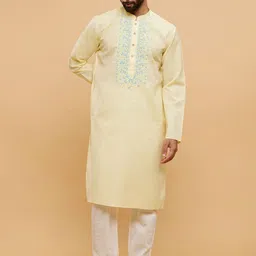 Twamev Men Embroidered Regular Thread Work Kurta with Churidar-image-96