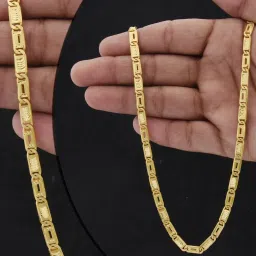 1 gram High Quality Indian Polished “20” Inches Gold Chain for Men and boy Alloy Chain-17