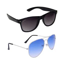 REDEX Unisex Set of 2 Aviator Sunglasses-31