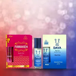 Formless Fragrance Set Of 2 Fawakeh & Dava Long Lasting Attar- 7 ml Each image 2