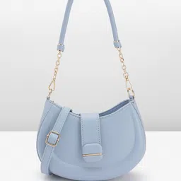 French Connection Structured Shoulder Bag with Detachable Sling Strap image 3