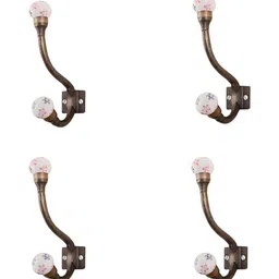Indianshelf Pink & White 4 Pieces Metal Wall Hook-16