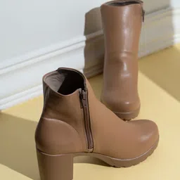 Inc 5 Women Round Toe Mid-Top Ankle Regular Boots-image-30