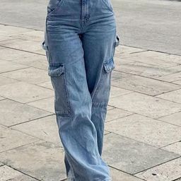 DressBerry Women Comfort Wide Leg High-Rise Light Fade Acid Wash Stretchable Jeans-image-13
