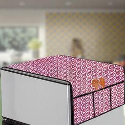 The Furnishing Tree Pink Plastic Refrigerator Cover-image-69