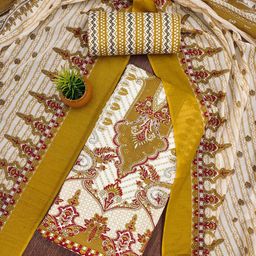 SHADOW & SAINING Printed Pure Cotton Unstitched Dress Material-image-61
