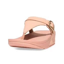 fitflop Leather Flatform Sandals with Buckles-49