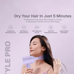 HOMEBASICS Style Pro Hair Dryer - Purple image 4