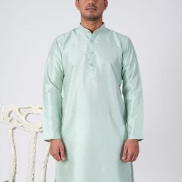 Aadi Shuddh Men Blue Kurtas-image-76