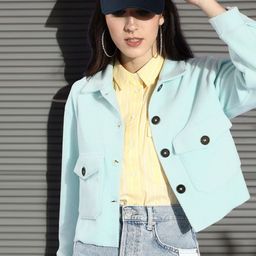 STYLECAST X KASSUALLY Women Lightweight Crop Tailored Jacket-image-96