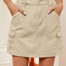 Oh Rare Denim A-Line Mini Skirt-image-132