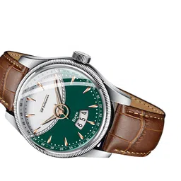 DOUBLERUN Men Dial & Leather Straps Analogue Multi Function Watch H05N9022 image 2