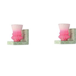 SOMIL Pink Glass Cylinder Printed Wall Lamps-picture-3