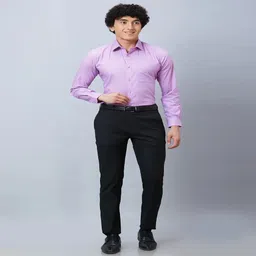 Haul Chic Men Smart Slim Fit Trousers-image-33