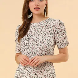 FERY LONDON Women Floral Printed Round Neck T-shirt-picture-9