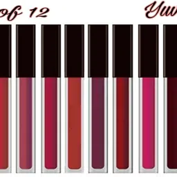 Set of 12 Long Lasting Liquid Lipsticks Matte Finish (Multicolor)-13