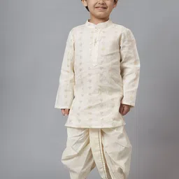 MUDKID Boys Printed Regular Kurta with Dhoti Pants image 3