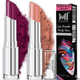 MI FASHION Set Of 2 Creamy Matte Long Lasting Lipstick-47