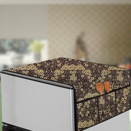 The Furnishing Tree Mustard Plastic Refrigerator Cover-image-82