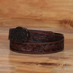 Celtic Unisex Textured Leather Belt-image-17