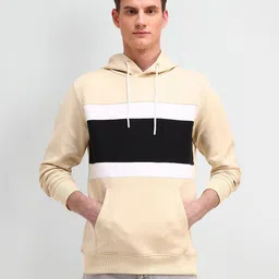 Arrow Sport Men Cotton Colourblocked Hooded Pullover Casual Sweatshirt-picture-37