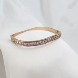 Piu Jewels Stainless Steel American Diamond Kada Bracelet-image-91