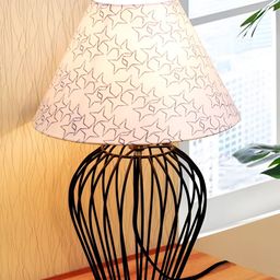 Homesake White Metal Industrial Cylindrical Shaped Table Lamp-41