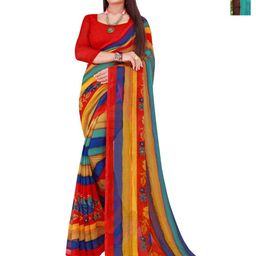 Moda Rapido Floral Pure Georgette Saree-image-88