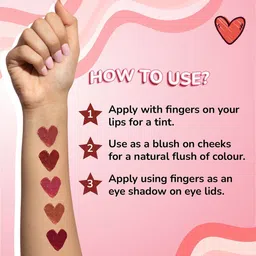 MOODY Plush Lip & Cheek Tint With Shea & Cacao Butter - 5 ml - Cherry Cheer image 2
