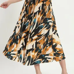 ZWERLON Printed A-Line Skirt-image-87