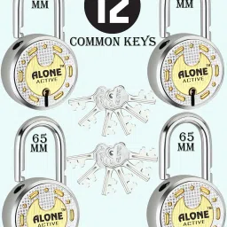 Active Round 65mm Lock for Home Gate Shop & Shutter, 12Same Keys 4 Lock (pack 4) Padlock-5