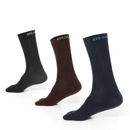 OLWEN Men Pack Of 3 Patterned Cotton Calf Length Socks-22