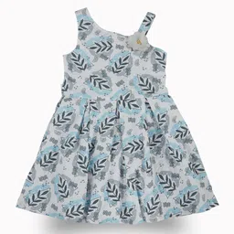 Gini and Jony Tropical Print One Shoulder Applique Fit & Flare Dress-27