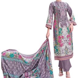 DRAVINAM Trends Embroidered Pure Cotton Unstitched Dress Material-picture-16