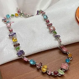 Just Lil Things Artificial Stones Studded Necklace-28
