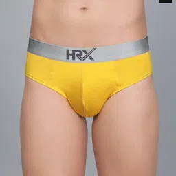 HRX by Hrithik Roshan Pack Of 2 Basic Briefs HRX_BRF_001_YLW_BLK_2PC-picture-50