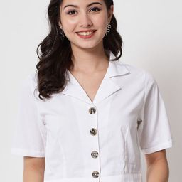 ARDITA Cotton Shirt Style Crop Top-image-32