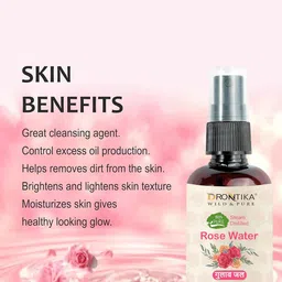 DRONTIKA Set Of 2 Steam Distilled Rose Water For Skin Toning & Pore Reduction- 100 ml Each image 5