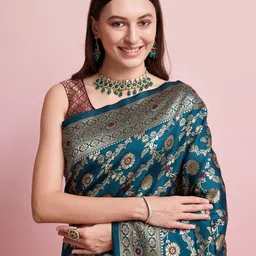 Shreyansh creation Woven Design Zari Banarasi Saree-picture-49