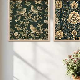 Kotart Green & Brown 2 Pieces Floral & Botanical Wooden Wall Arts-picture-6