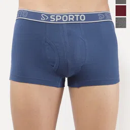 Sporto by Macho Pack Of 4 Combed Cotton Trunks-picture-1