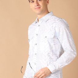 V-Mart Men Classic Slim Fit Opaque Printed Casual Shirt-picture-49
