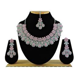 Anouk Rhodium-Plated Stone Studded Jewellery Set-picture-30