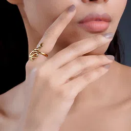 SWASHAA Oni 18K Gold-Plated Snake Wrap Ring-38