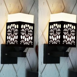 Gojeeva Brown Wood Square Wall Lamps-picture-17