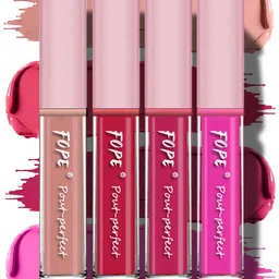 FOPE Set Of 4 Pout Perfect Smudge-Free Liquid Lipstick - 4 ml Each Shade - 06 09 10 12-15