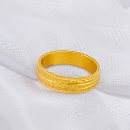 Saizen Men Gold-Plated Textured Finger Ring-13