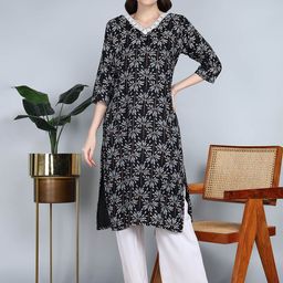 Tviksha Fashion Women Floral Printed Regular Straight Kurta-image-38