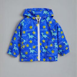 Hopscotch Boys Blue All Over Print Hooded Jacket-picture-36